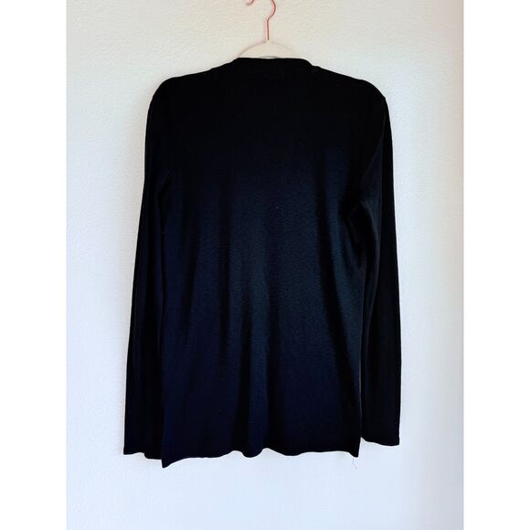 Michael Stars VNeck Long Sleeve Original Tee Cotton Modal Double Layer Cardigan - Picture 3 of 9